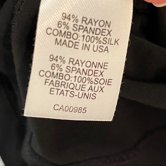 Nanette Lepore Rhythm and Blue Top Black Silk Neck L - Picture 7 of 13